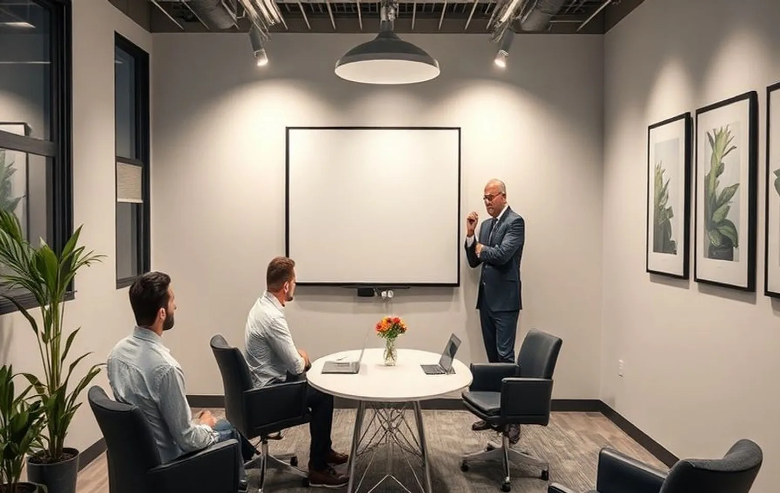 Professional business mentoring room